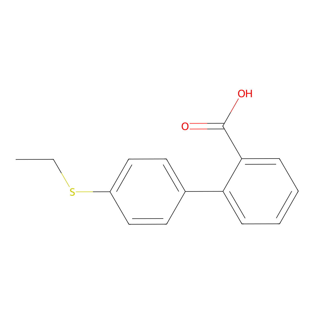 2-(4-Ethylthiophenyl)benzoic acid molecular structure, CAS 1261896-39-2