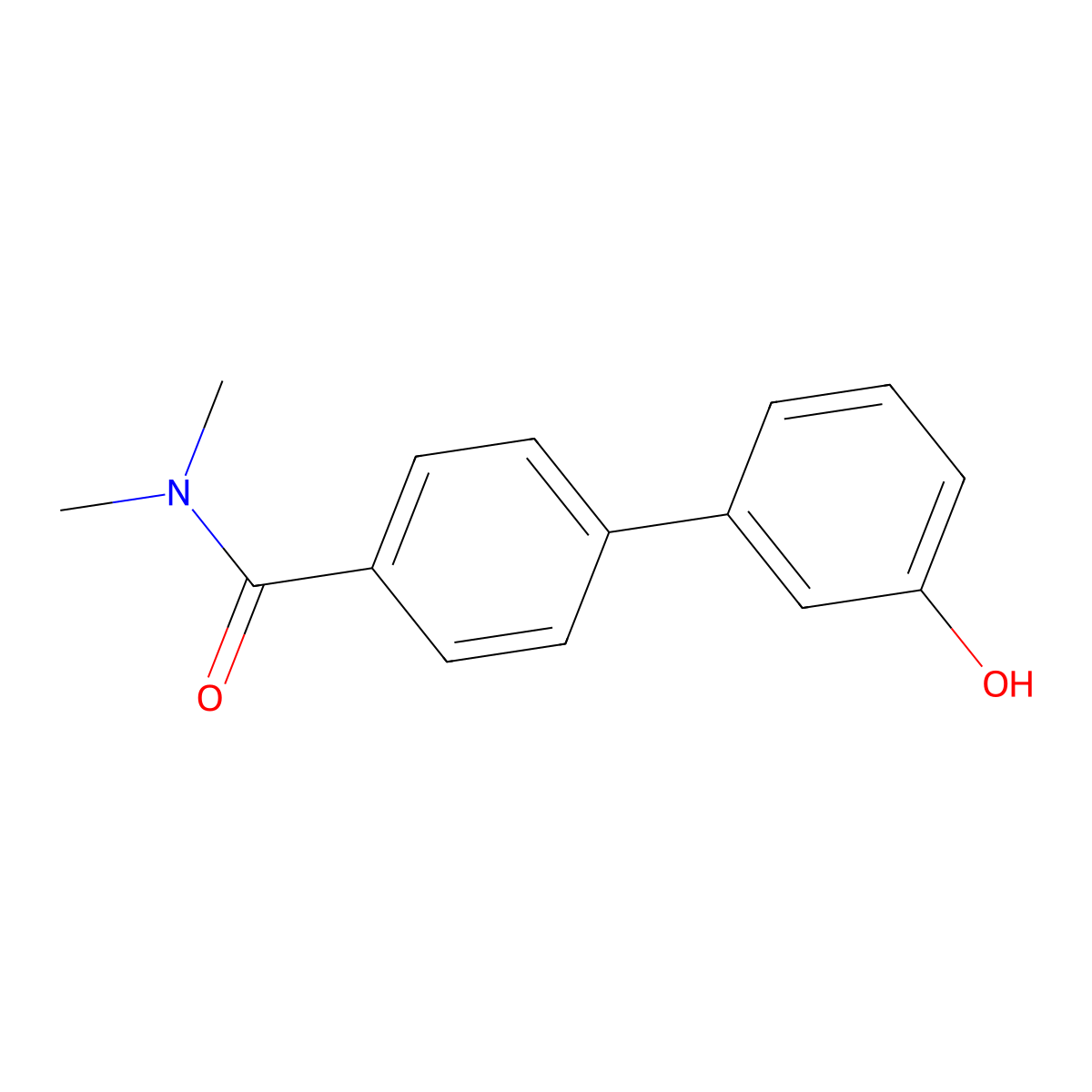 3-[4-(N,N-Dimethylaminocarbonyl)phenyl]phenol molecular structure, CAS 1261896-45-0