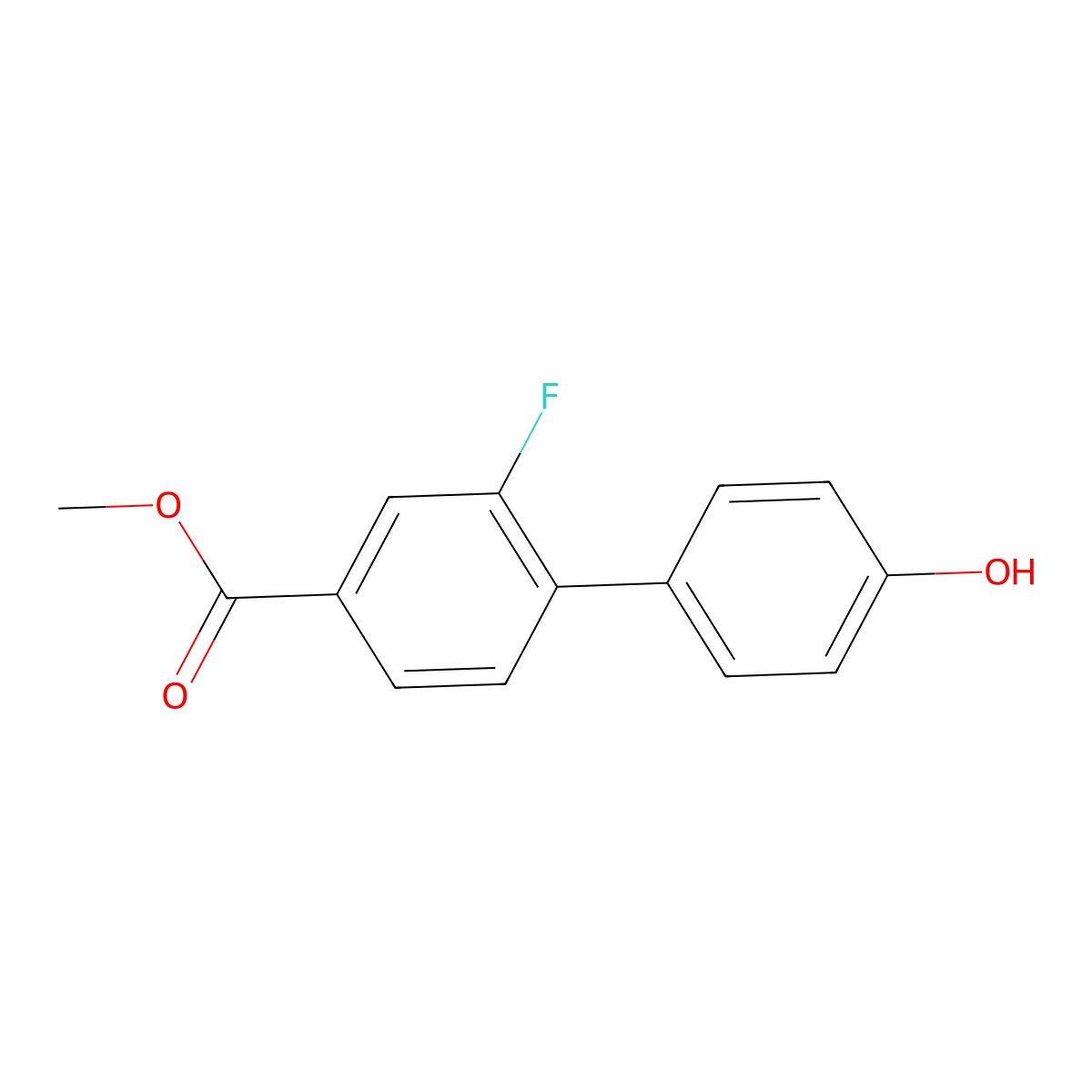 4-(2-Fluoro-4-methoxycarbonylphenyl)phenol molecular structure, CAS 1261896-48-3