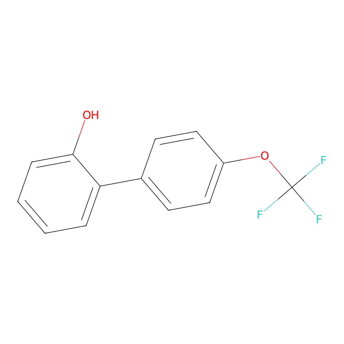 2-(4-Trifluoromethoxyphenyl)phenol molecular structure, CAS 1261896-51-8