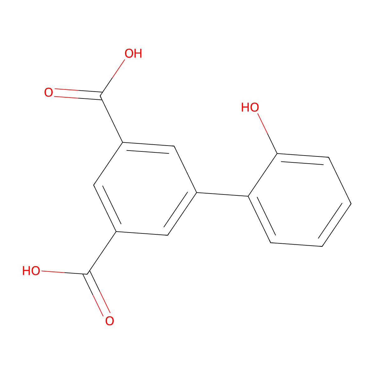 2-(3,5-Dicarboxyphenyl)phenol molecular structure, CAS 1261896-53-0
