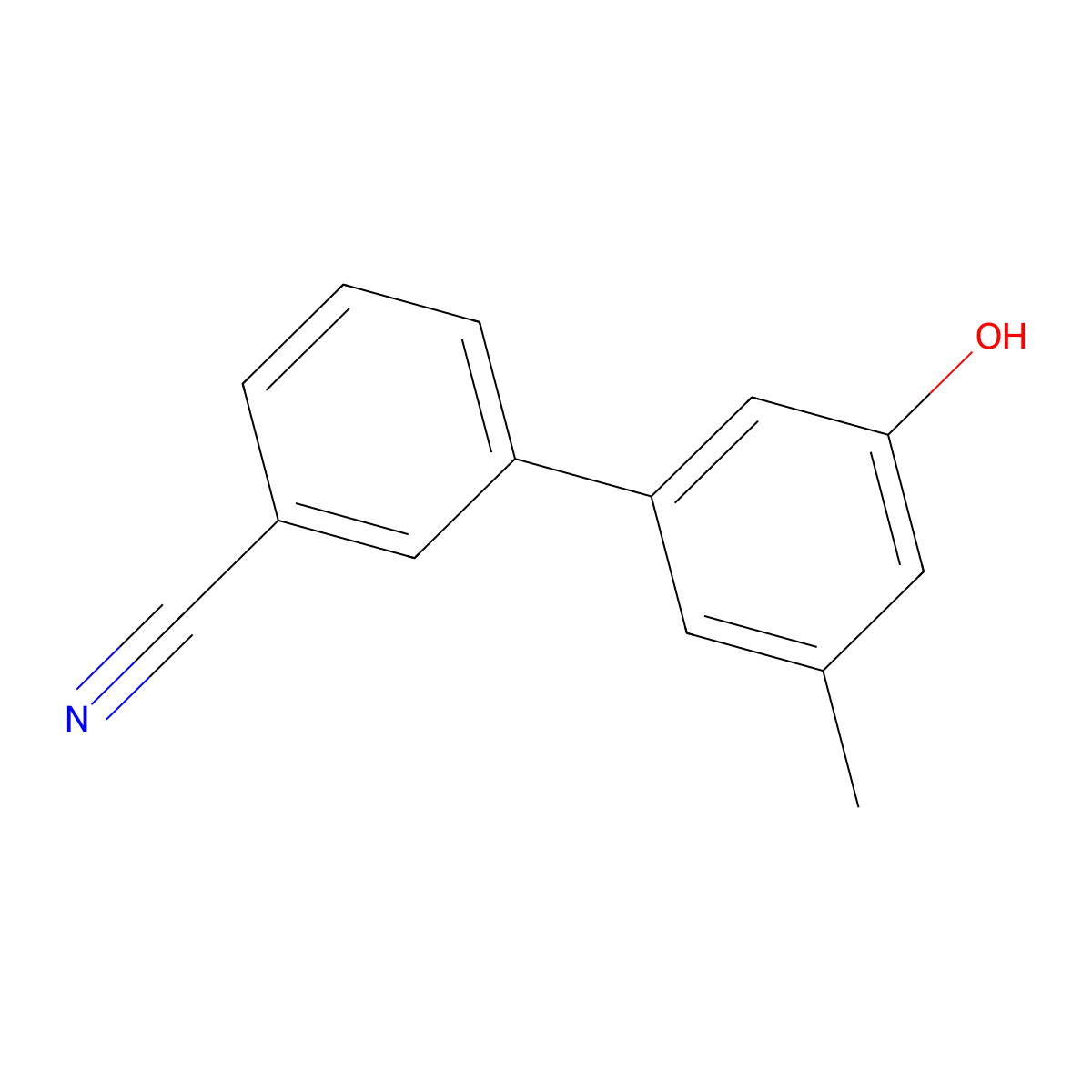 5-(3-Cyanophenyl)-3-methylphenol molecular structure, CAS 1261896-62-1
