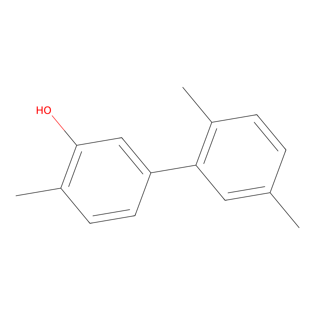 5-(2,5-Dimethylphenyl)-2-methylphenol molecular structure, CAS 1261896-63-2