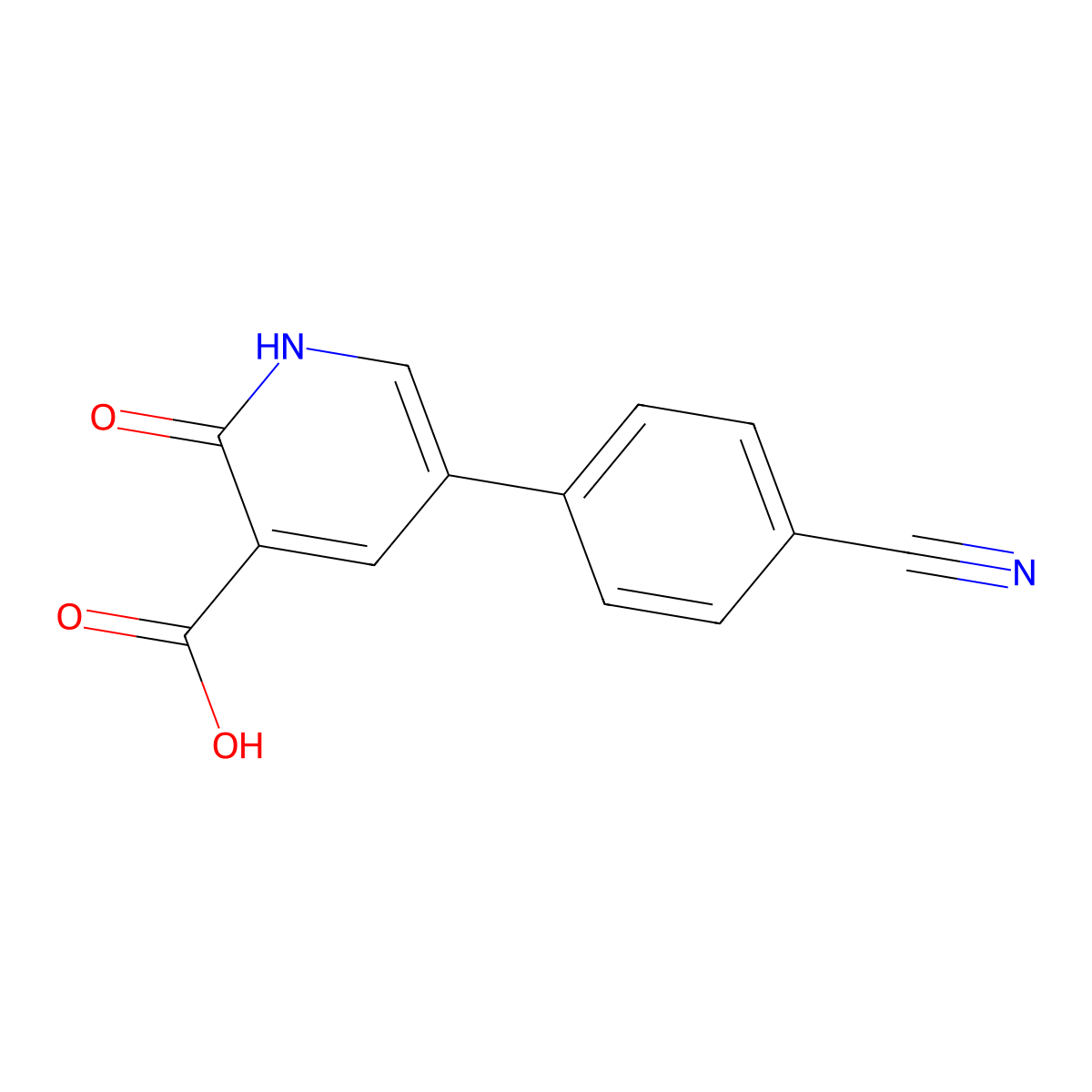 5-(4-Cyanophenyl)-2-hydroxynicotinic acid molecular structure, CAS 1261896-67-6