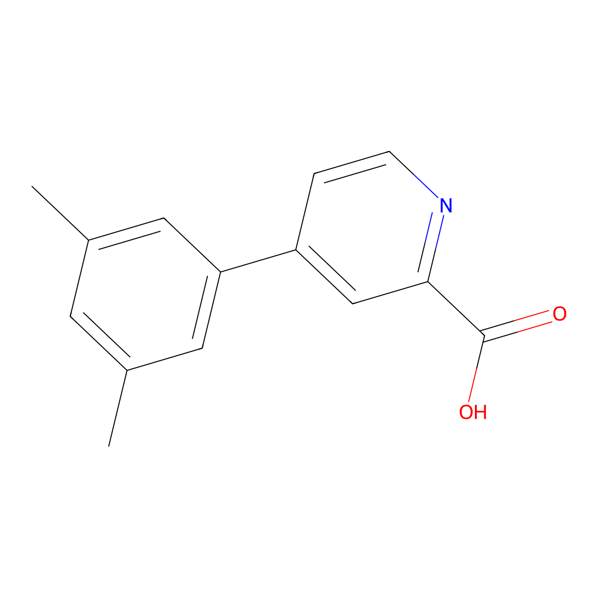 4-(3,5-Dimethylphenyl)picolinic acid molecular structure, CAS 1261896-70-1