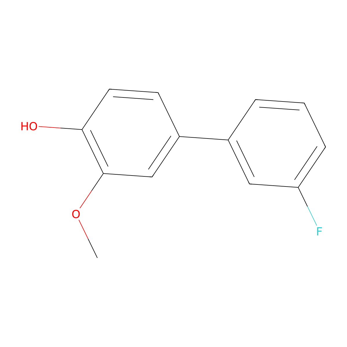 4-(3-Fluorophenyl)-2-methoxyphenol molecular structure, CAS 1261896-72-3