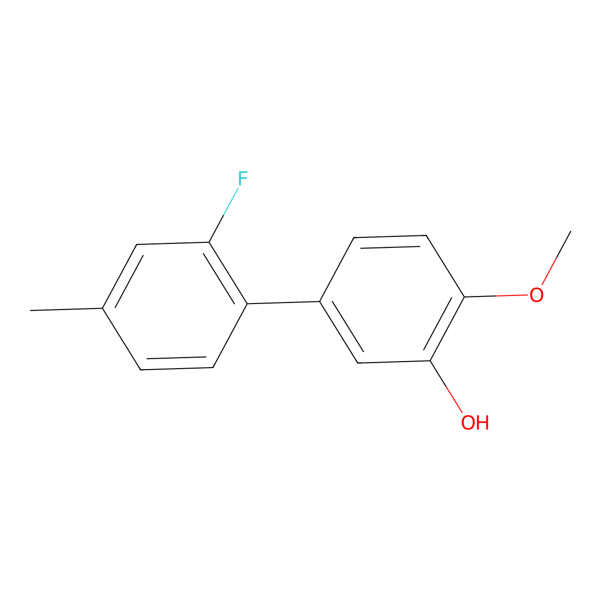 5-(2-Fluoro-4-methylphenyl)-2-methoxyphenol molecular structure, CAS 1261896-77-8