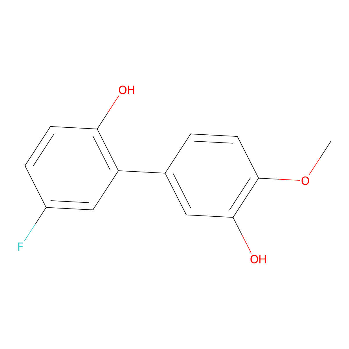 5-(5-Fluoro-2-hydroxyphenyl)-2-methoxyphenol molecular structure, CAS 1261896-79-0