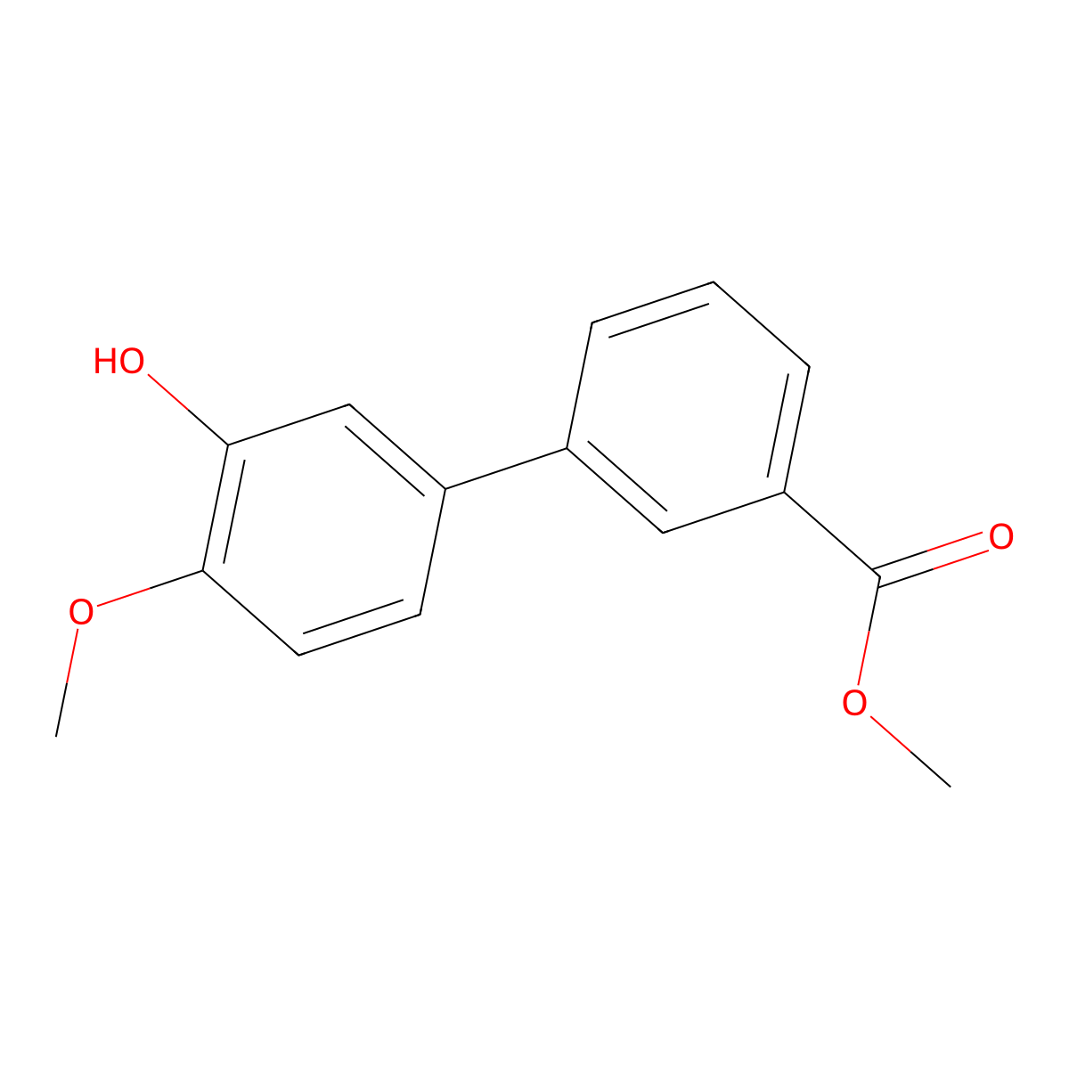 5-(3-Methoxycarbonylphenyl)-2-methoxyphenol molecular structure, CAS 1261896-84-7