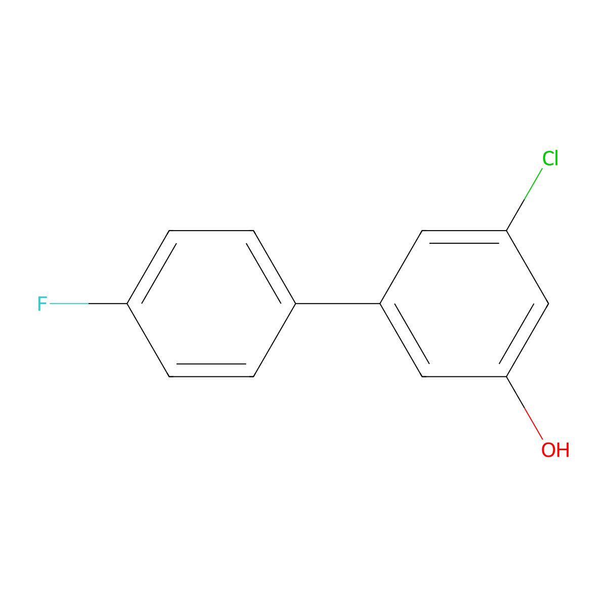 3-Chloro-5-(4-fluorophenyl)phenol molecular structure, CAS 1261897-12-4