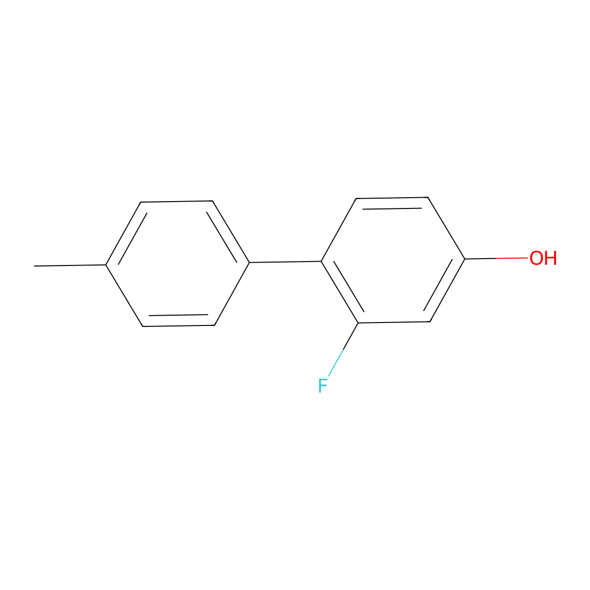 3-Fluoro-4-(4-methylphenyl)phenol molecular structure, CAS 1261897-13-5