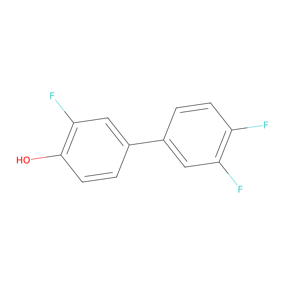 4-(3,4-Difluorophenyl)-2-fluorophenol molecular structure, CAS 1261897-29-3