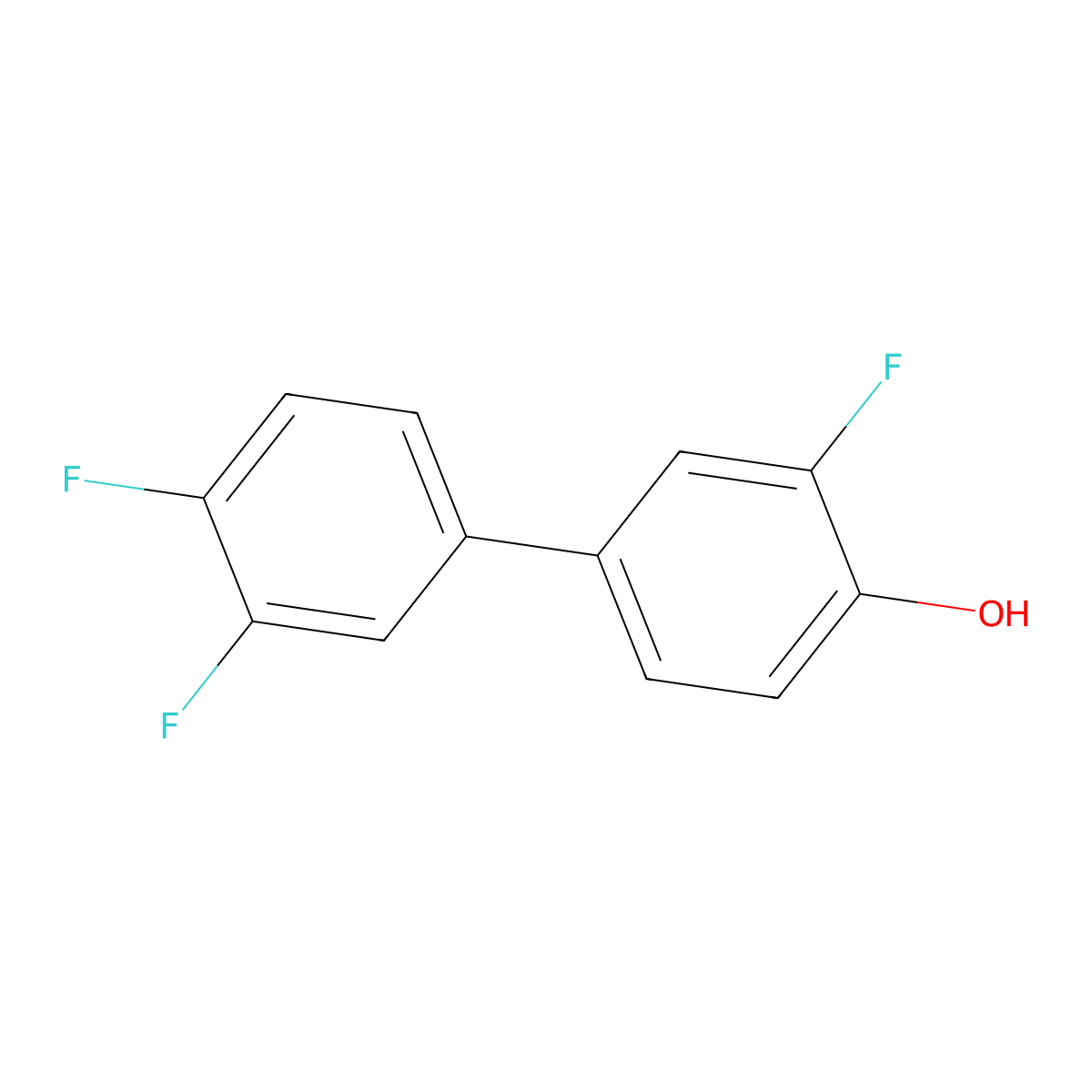 4-(3,4-Difluorophenyl)-2-fluorophenol molecular structure, CAS 1261897-29-3