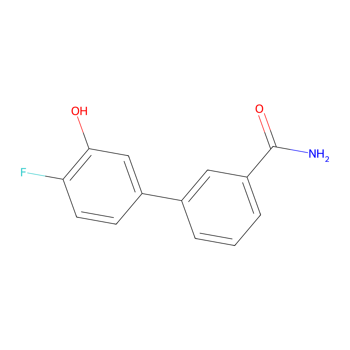 5-(3-Aminocarbonylphenyl)-2-fluorophenol molecular structure, CAS 1261897-32-8