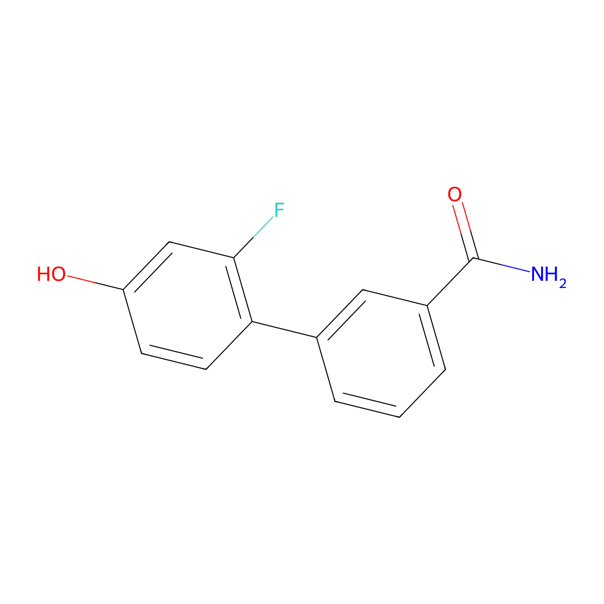 4-(3-Aminocarbonylphenyl)-3-fluorophenol molecular structure, CAS 1261897-34-0