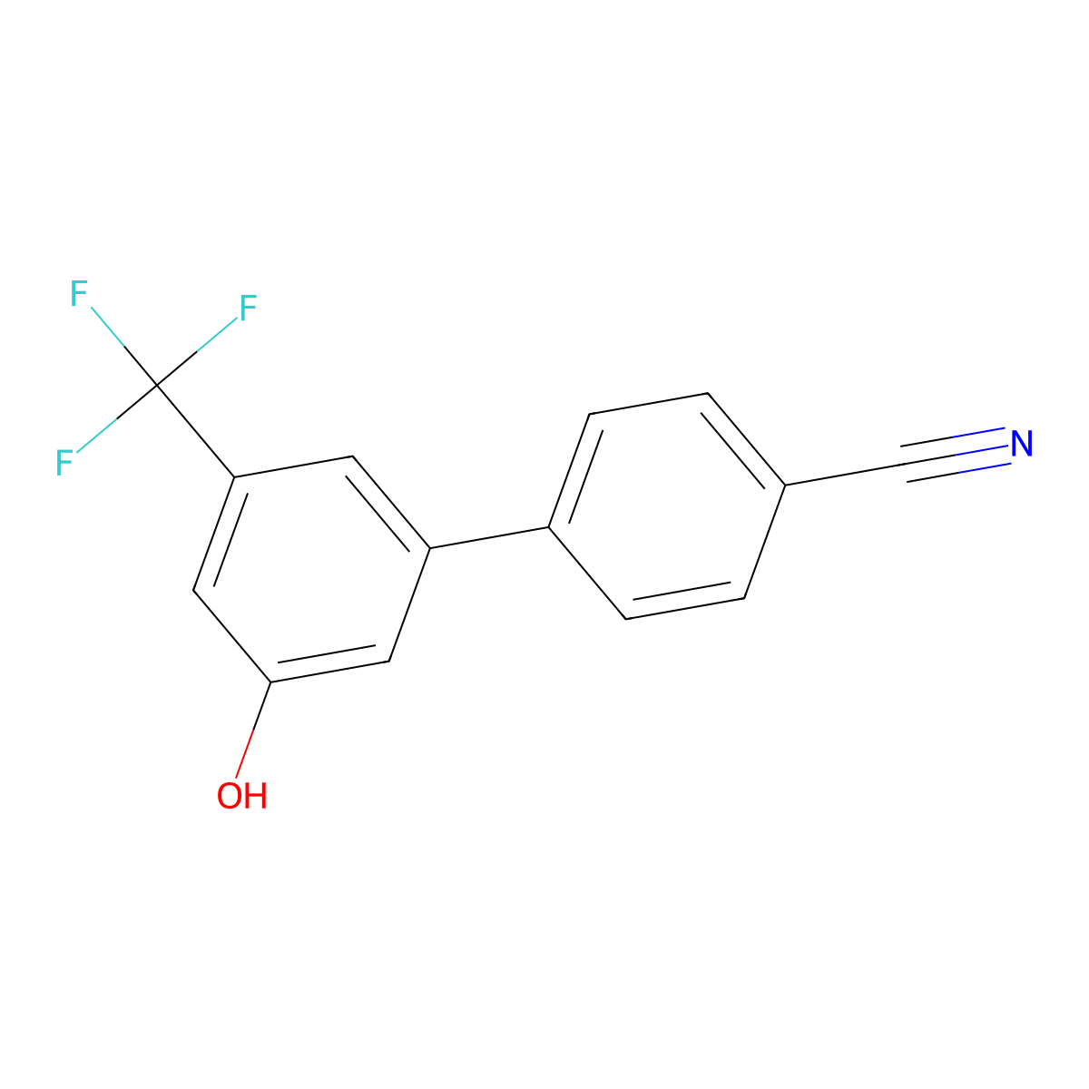 5-(4-Cyanophenyl)-3-trifluoromethylphenol molecular structure, CAS 1261897-64-6