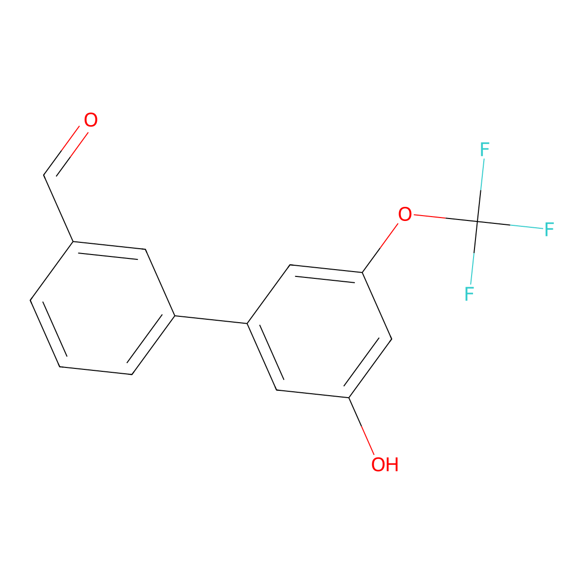 5-(3-Formylphenyl)-3-trifluoromethoxyphenol molecular structure, CAS 1261897-66-8