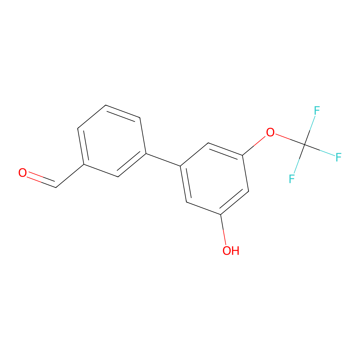 5-(3-Formylphenyl)-3-trifluoromethoxyphenol molecular structure, CAS 1261897-66-8