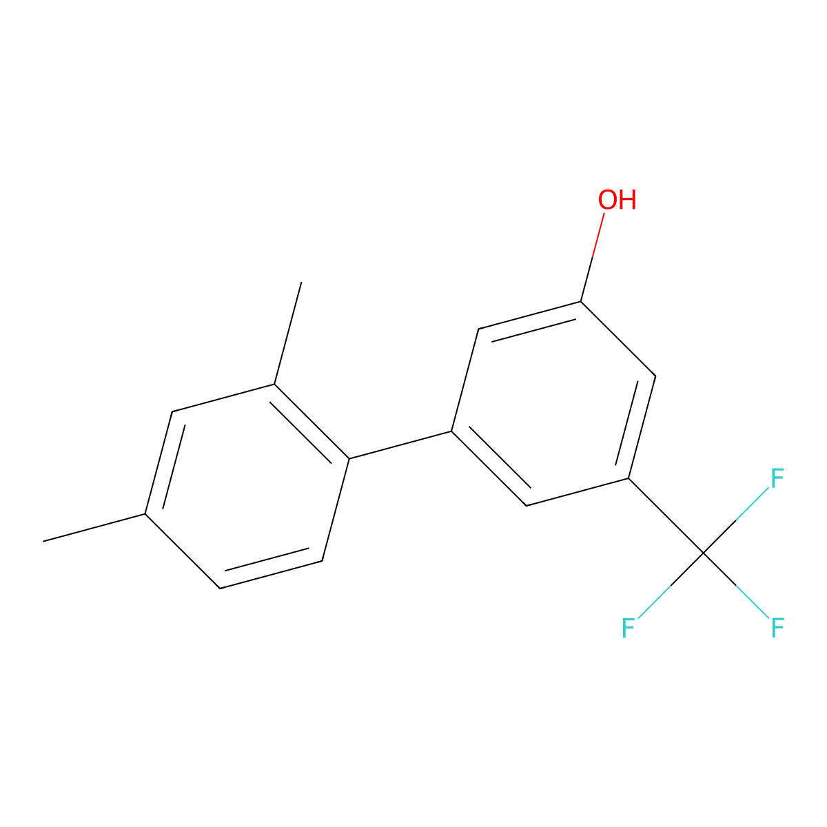 5-(2,4-Dimethylphenyl)-3-trifluoromethylphenol molecular structure, CAS 1261897-68-0