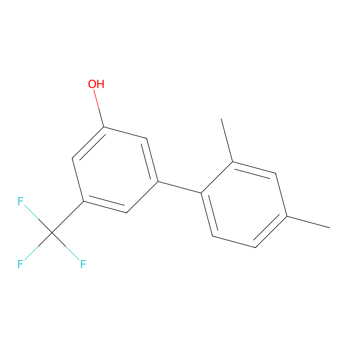 5-(2,4-Dimethylphenyl)-3-trifluoromethylphenol molecular structure, CAS 1261897-68-0