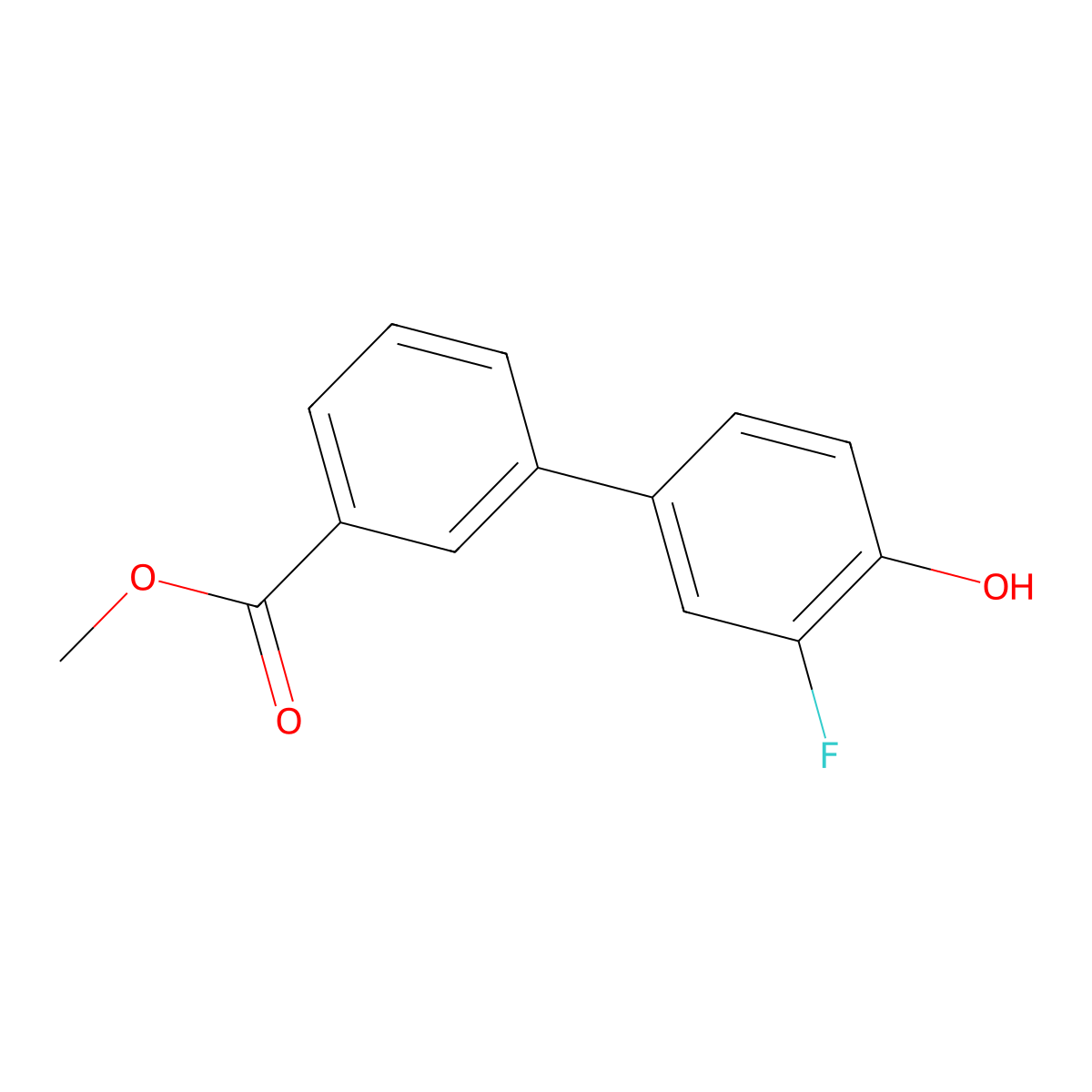 2-Fluoro-4-(3-methoxycarbonylphenyl)phenol molecular structure, CAS 1261897-71-5