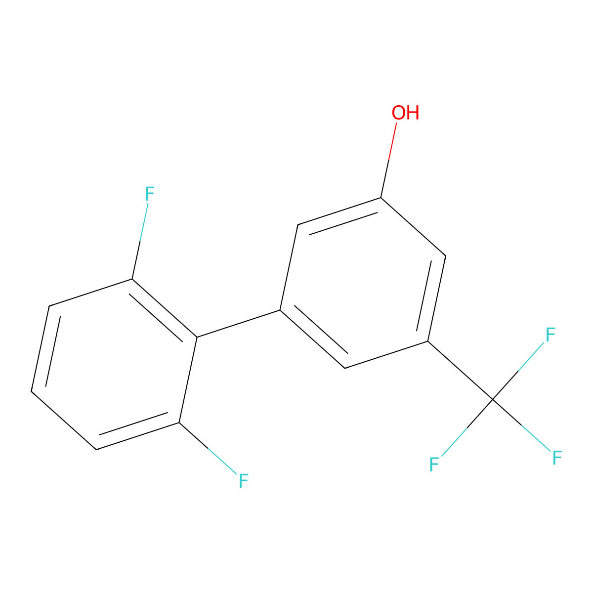 5-(2,6-Difluorophenyl)-3-trifluoromethylphenol molecular structure, CAS 1261897-77-1