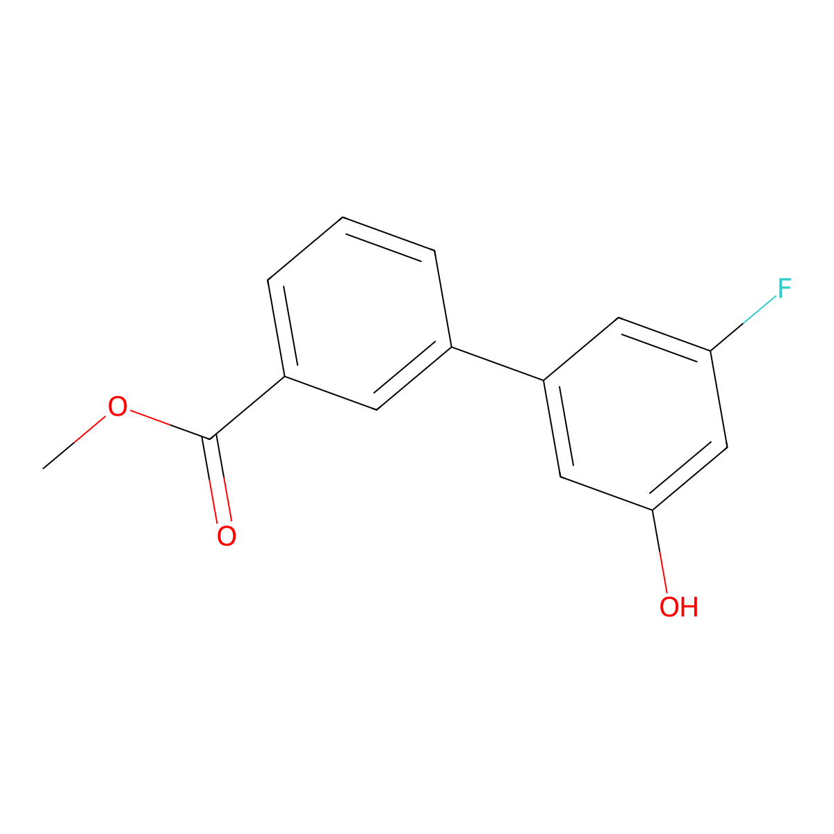 3-Fluoro-5-(3-methoxycarbonylphenyl)phenol molecular structure, CAS 1261897-81-7