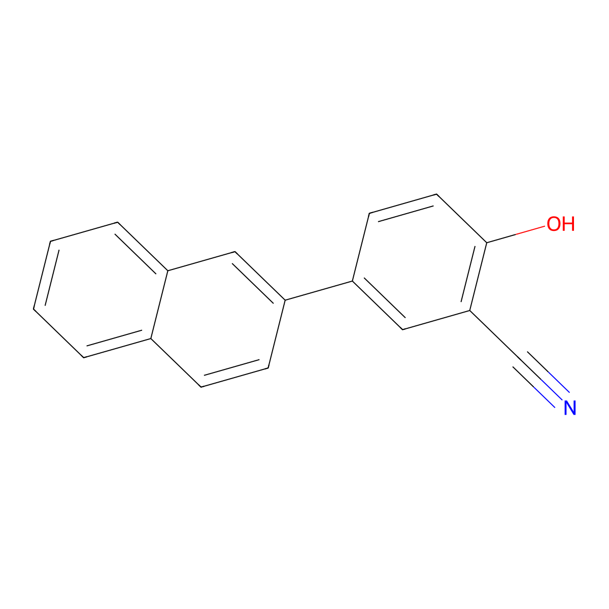 2-Hydroxy-5-(naphthalen-2-yl)benzonitrile molecular structure, CAS 1261898-00-3
