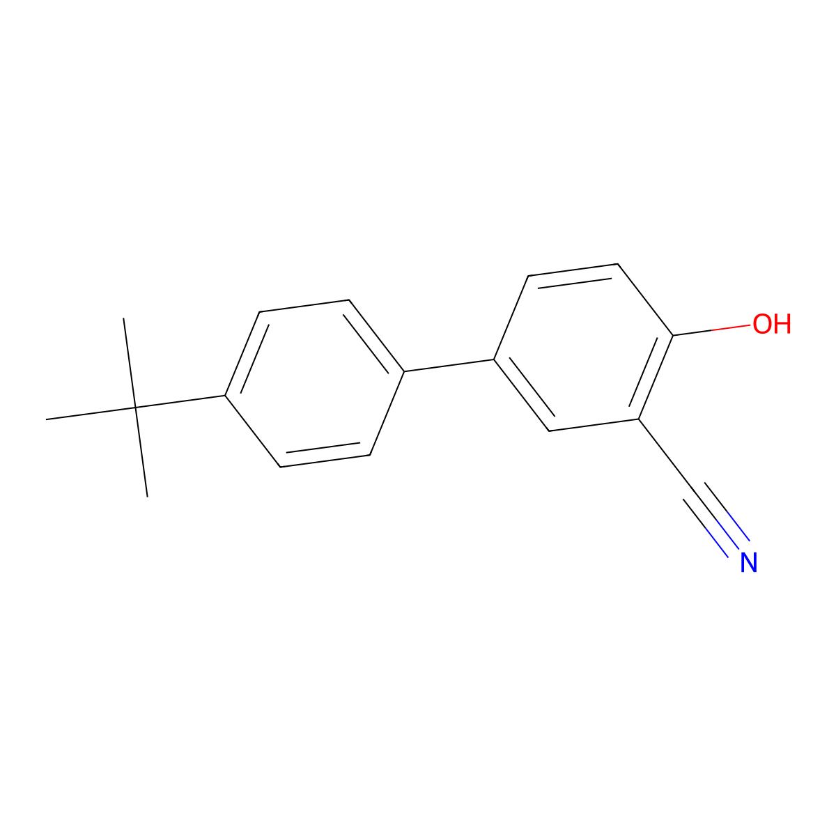 2-Cyano-4-(4-T-butylphenyl)phenol molecular structure, CAS 1261898-01-4