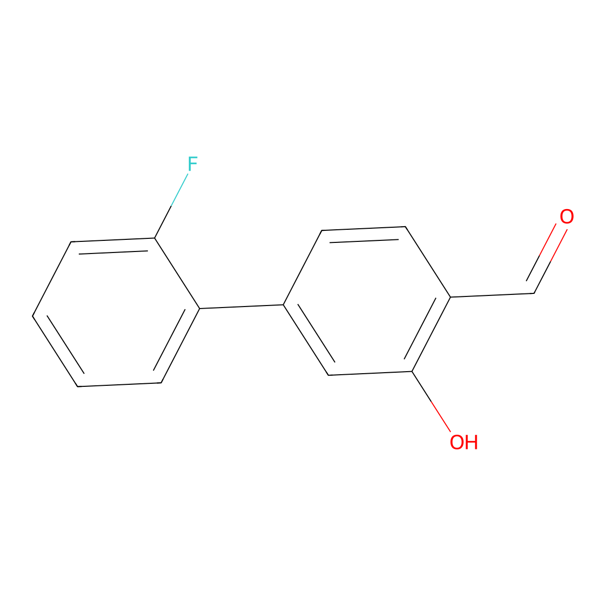 5-(2-Fluorophenyl)-2-formylphenol molecular structure, CAS 1261898-09-2