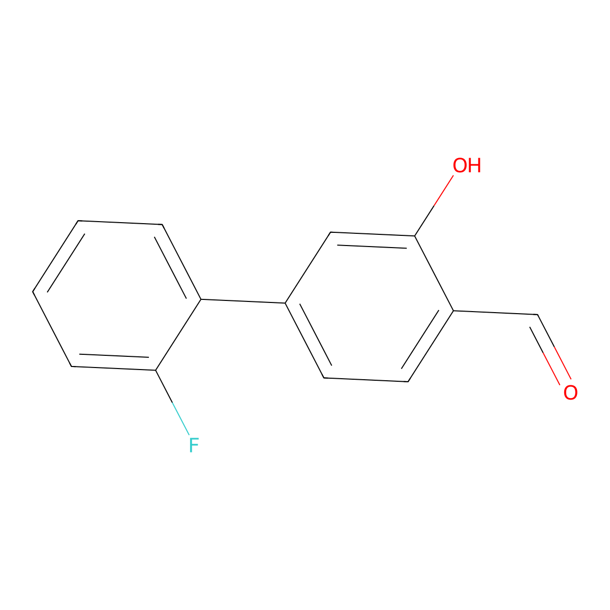 5-(2-Fluorophenyl)-2-formylphenol molecular structure, CAS 1261898-09-2