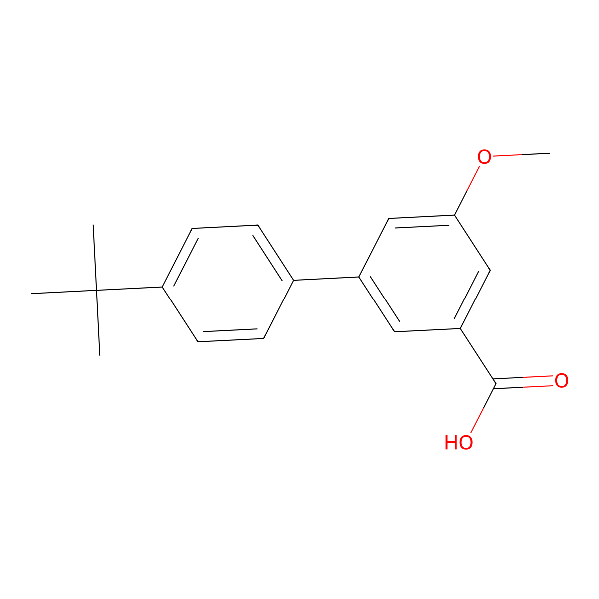5-Methoxy-3-(4-T-butylphenyl)benzoic acid molecular structure, CAS 1261898-19-4