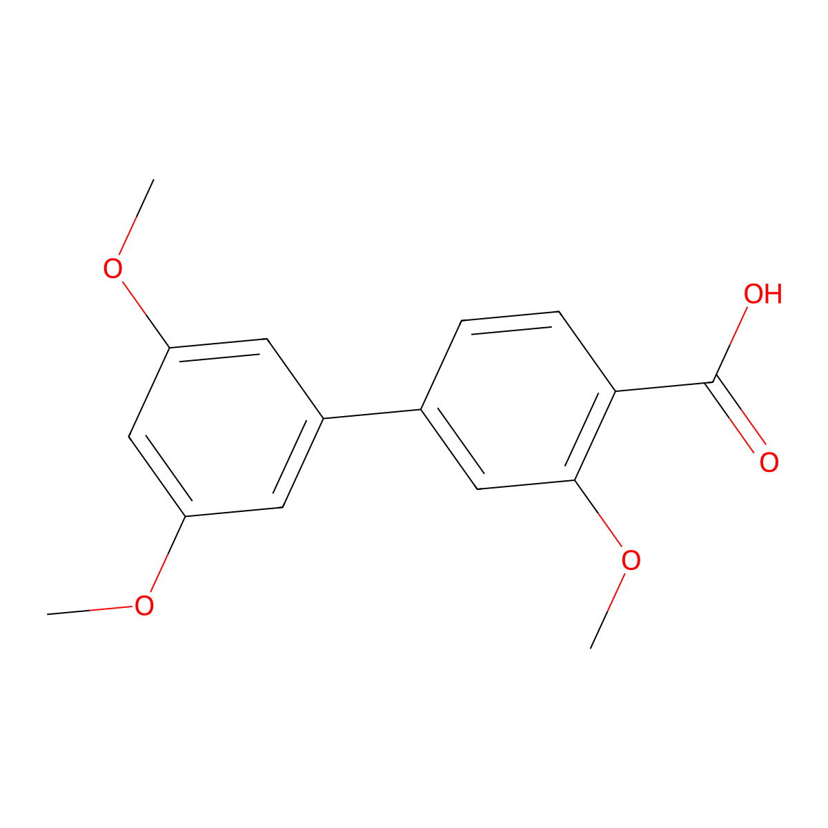 4-(3,5-Dimethoxyphenyl)-2-methoxybenzoic acid molecular structure, CAS 1261898-22-9