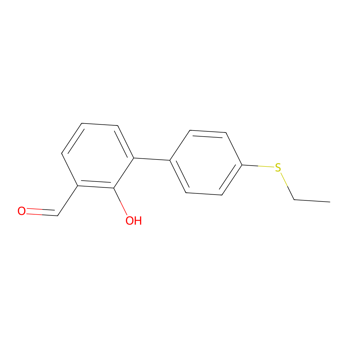 6-(4-Ethylthiophenyl)-2-formylphenol molecular structure, CAS 1261898-26-3