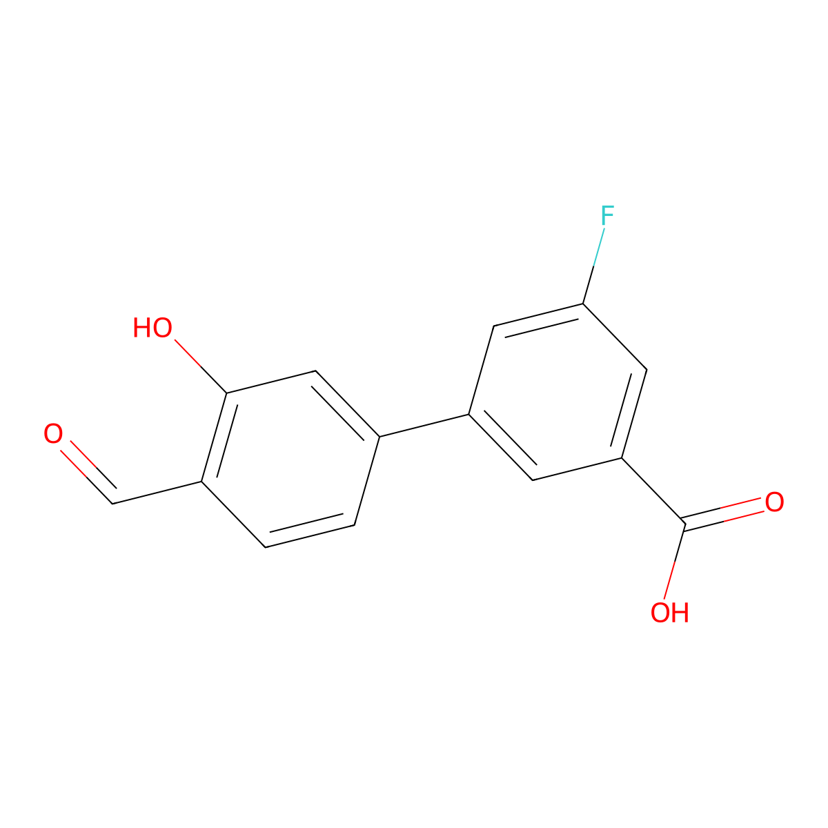 5-(3-Carboxy-5-fluorophenyl)-2-formylphenol molecular structure, CAS 1261898-28-5