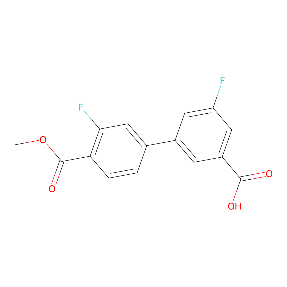 5-Fluoro-3-(3-fluoro-4-methoxycarbonylphenyl)benzoic acid molecular structure, CAS 1261898-53-6