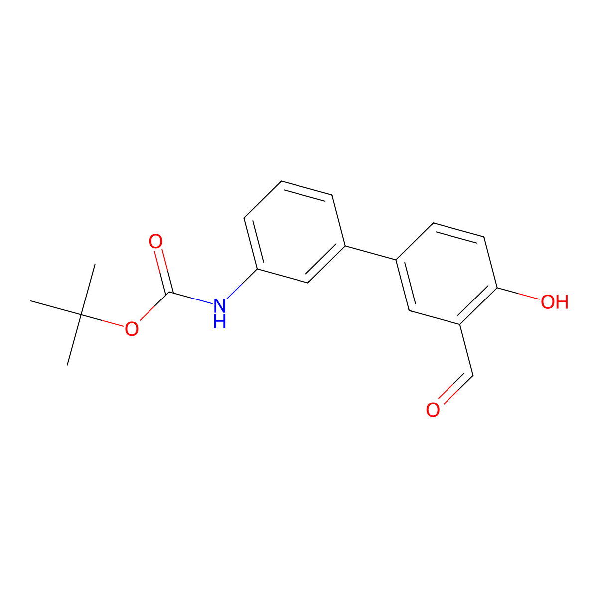 4-(3-BOC-Aminophenyl)-2-formylphenol molecular structure, CAS 1261898-72-9