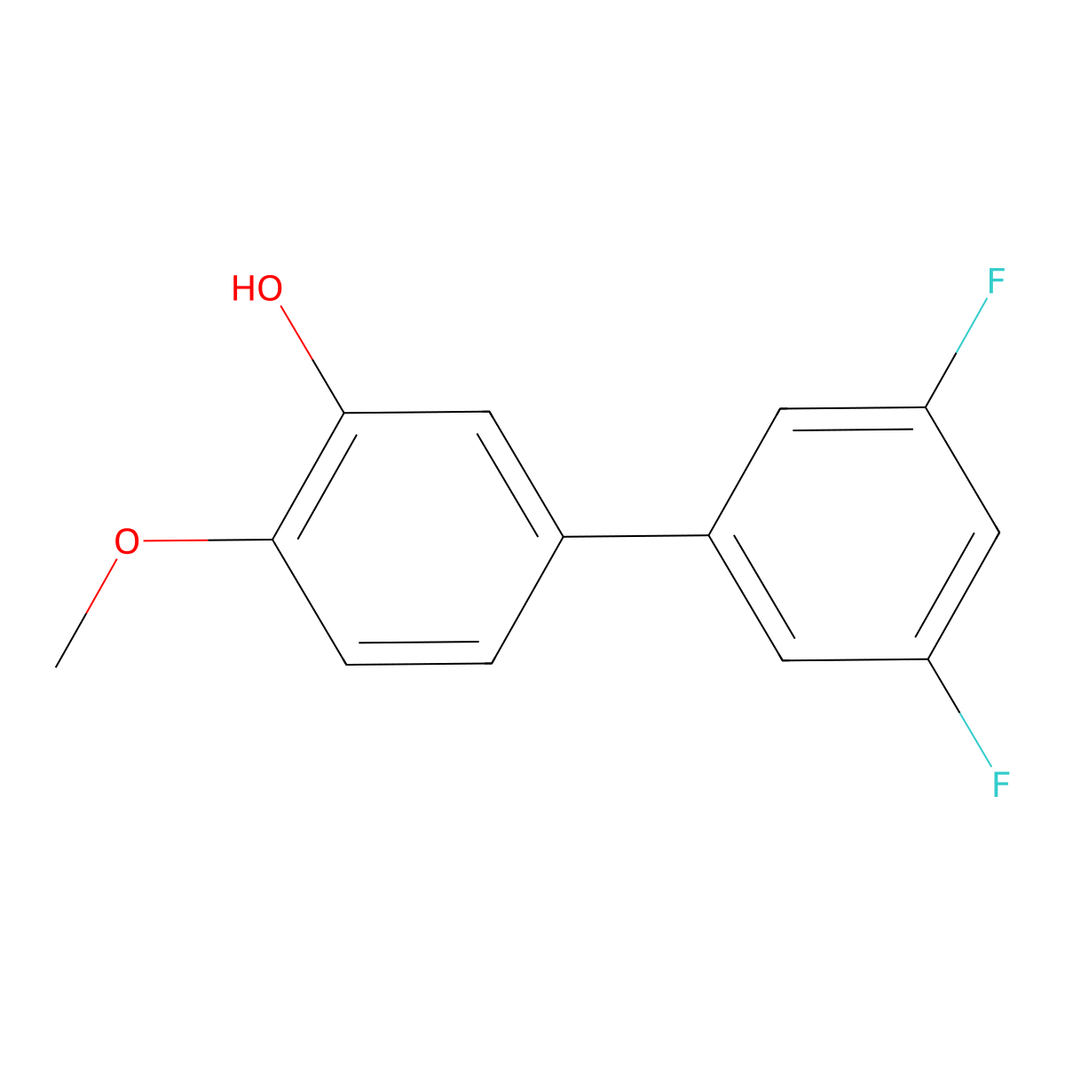 5-(3,5-Difluorophenyl)-2-methoxyphenol molecular structure, CAS 1261898-75-2