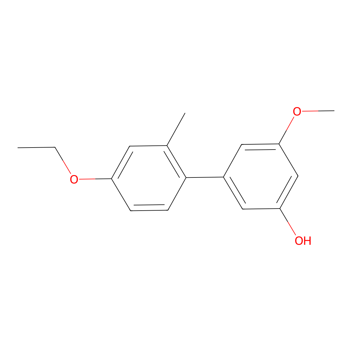 4'-Ethoxy-5-methoxy-2'-methyl[1,1'-biphenyl]-3-ol molecular structure, CAS 1261898-77-4