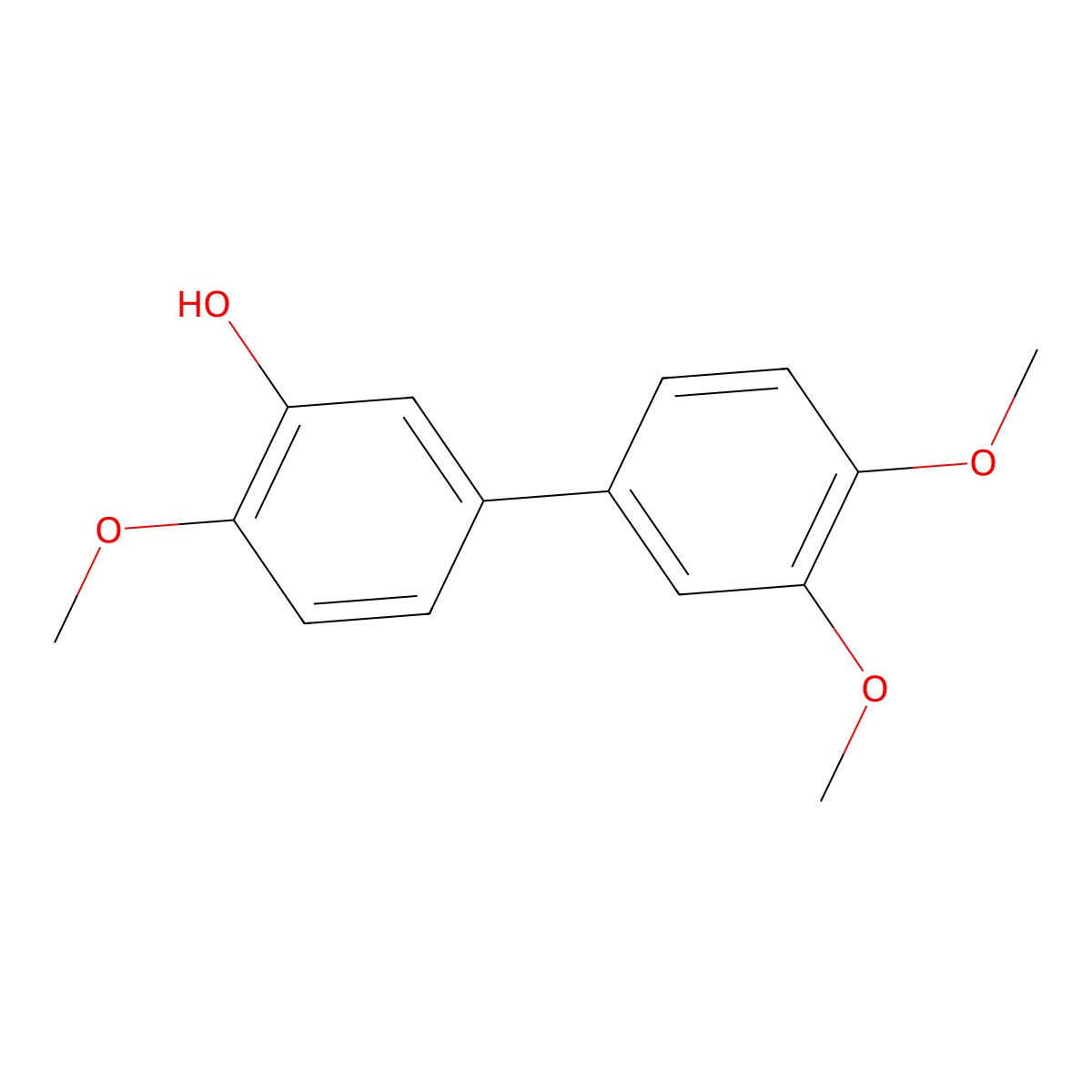 5-(3,4-Dimethoxyphenyl)-2-methoxyphenol molecular structure, CAS 1261898-78-5