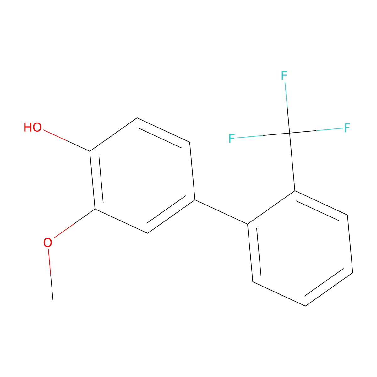 2-Methoxy-4-(2-trifluoromethylphenyl)phenol molecular structure, CAS 1261898-81-0