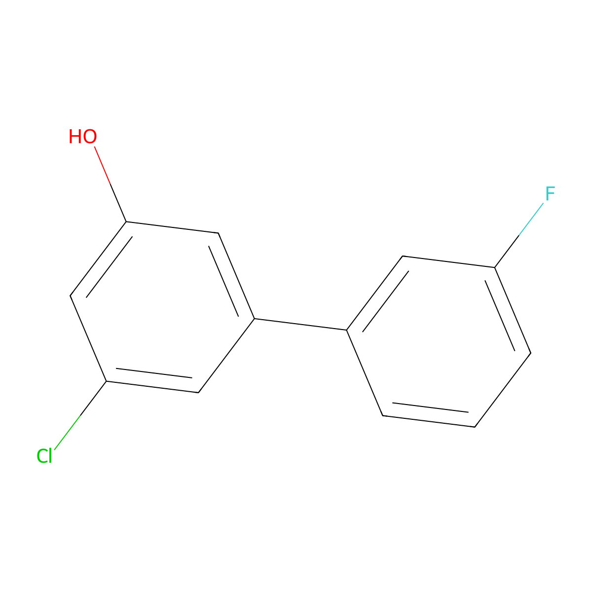 3-Chloro-5-(3-fluorophenyl)phenol molecular structure, CAS 1261899-11-9