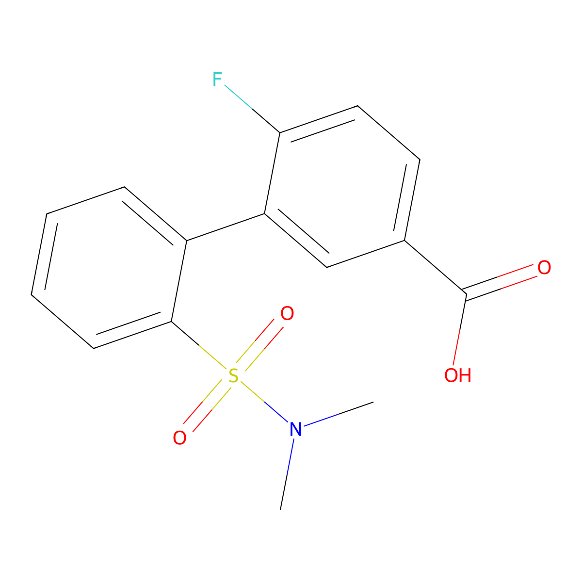 3-(2-N,N-Dimethylsulfamoylphenyl)-4-fluorobenzoic acid molecular structure, CAS 1261899-25-5