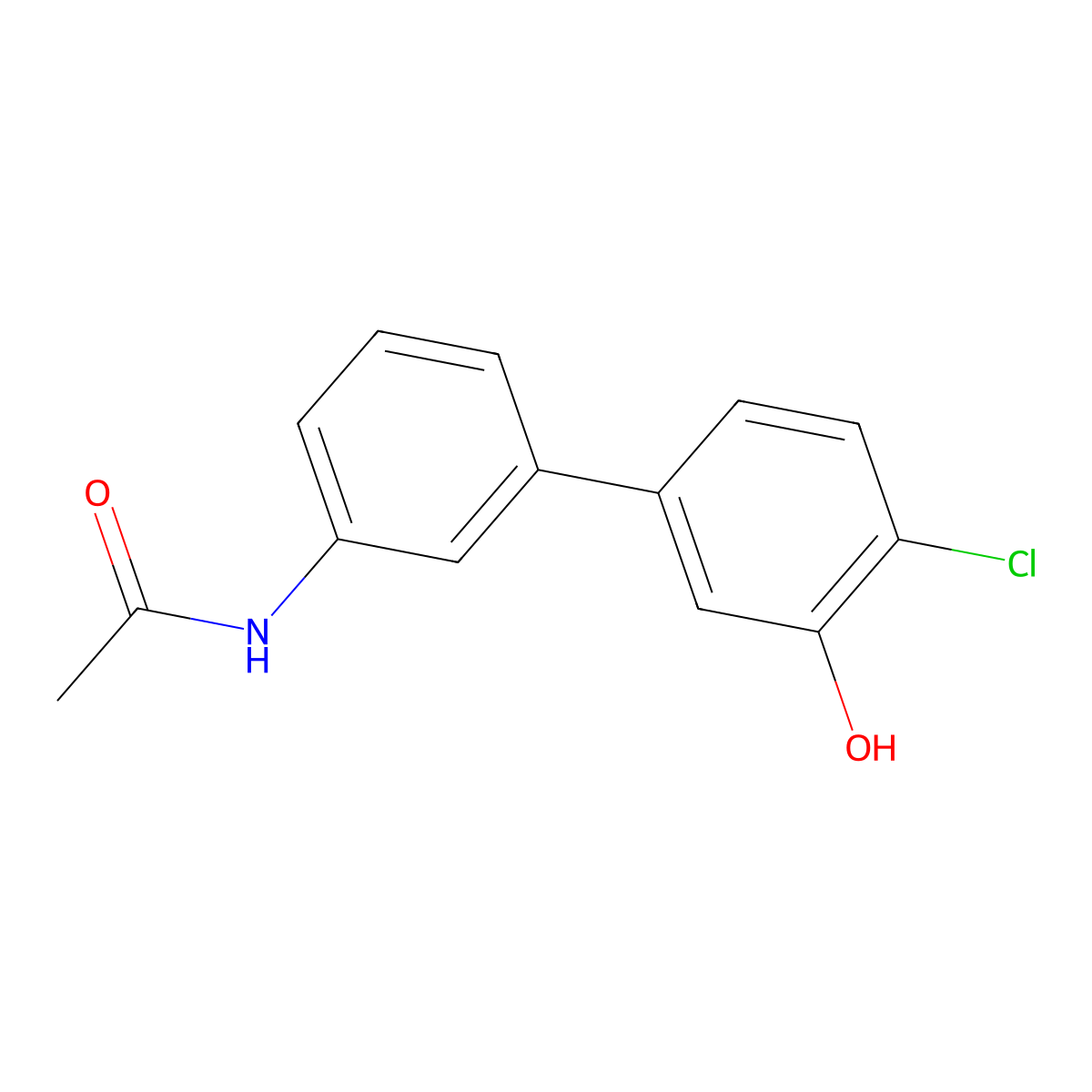 5-(3-Acetylaminophenyl)-2-chlorophenol molecular structure, CAS 1261899-29-9