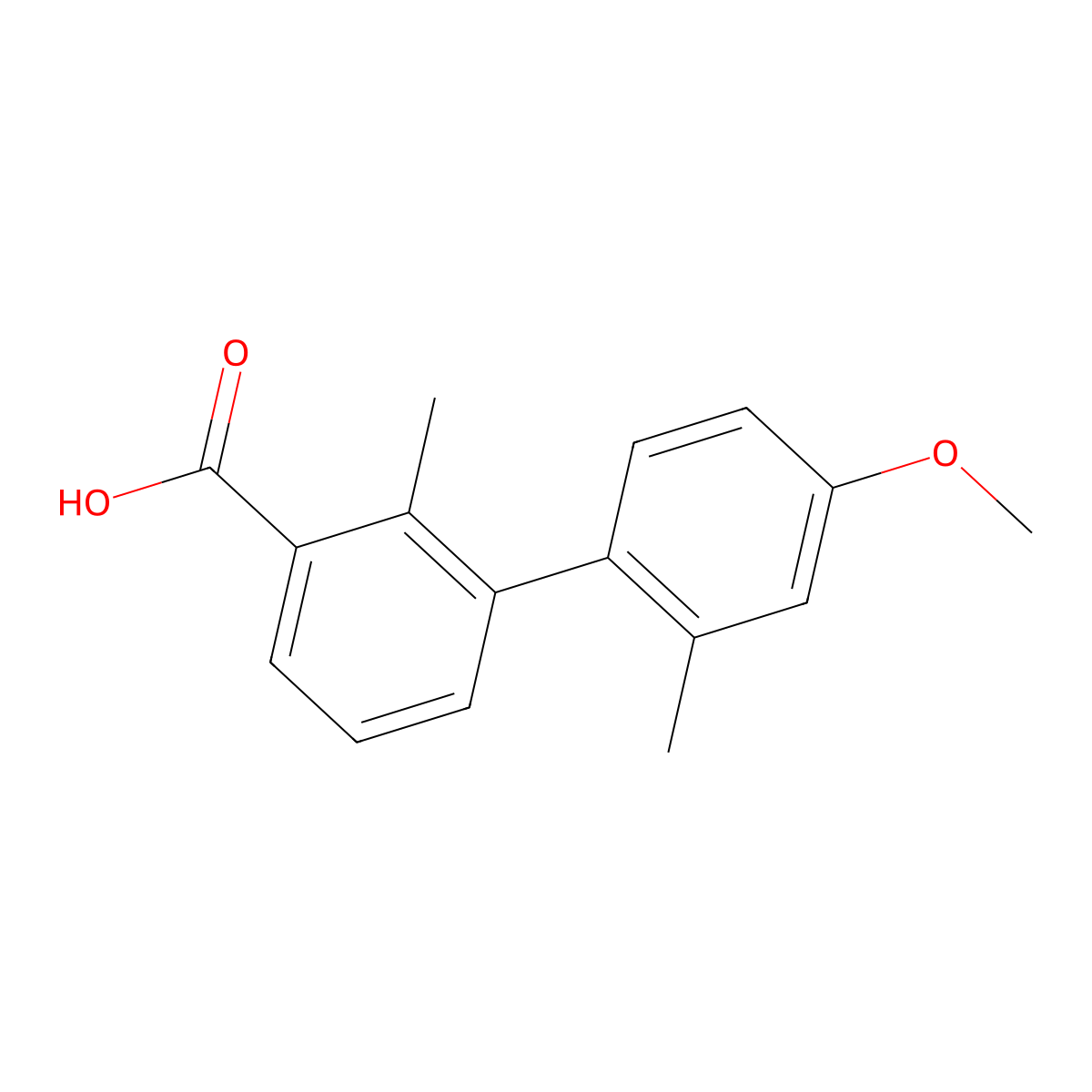 3-(4-Methoxy-2-methylphenyl)-2-methylbenzoic acid molecular structure, CAS 1261899-37-9