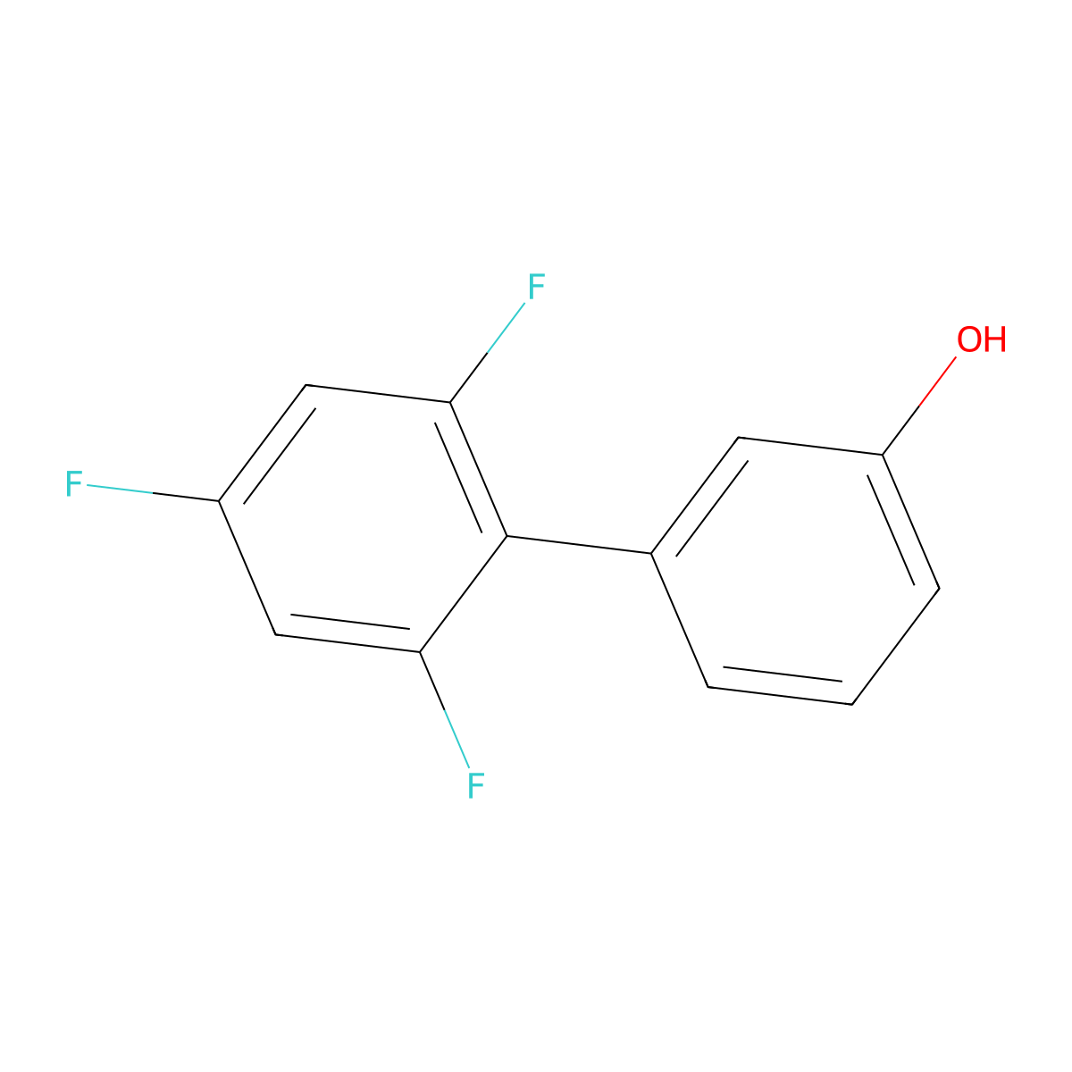 3-(2,4,6-Trifluorophenyl)phenol molecular structure, CAS 1261899-97-1