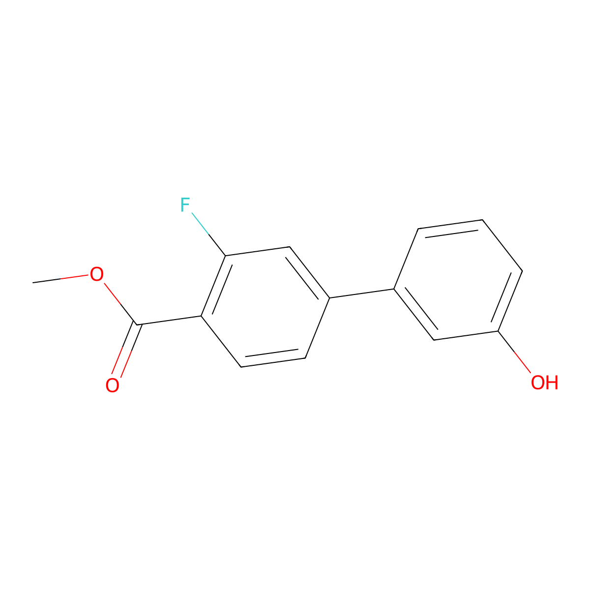3-(3-Fluoro-4-methoxycarbonylphenyl)phenol molecular structure, CAS 1261900-20-2