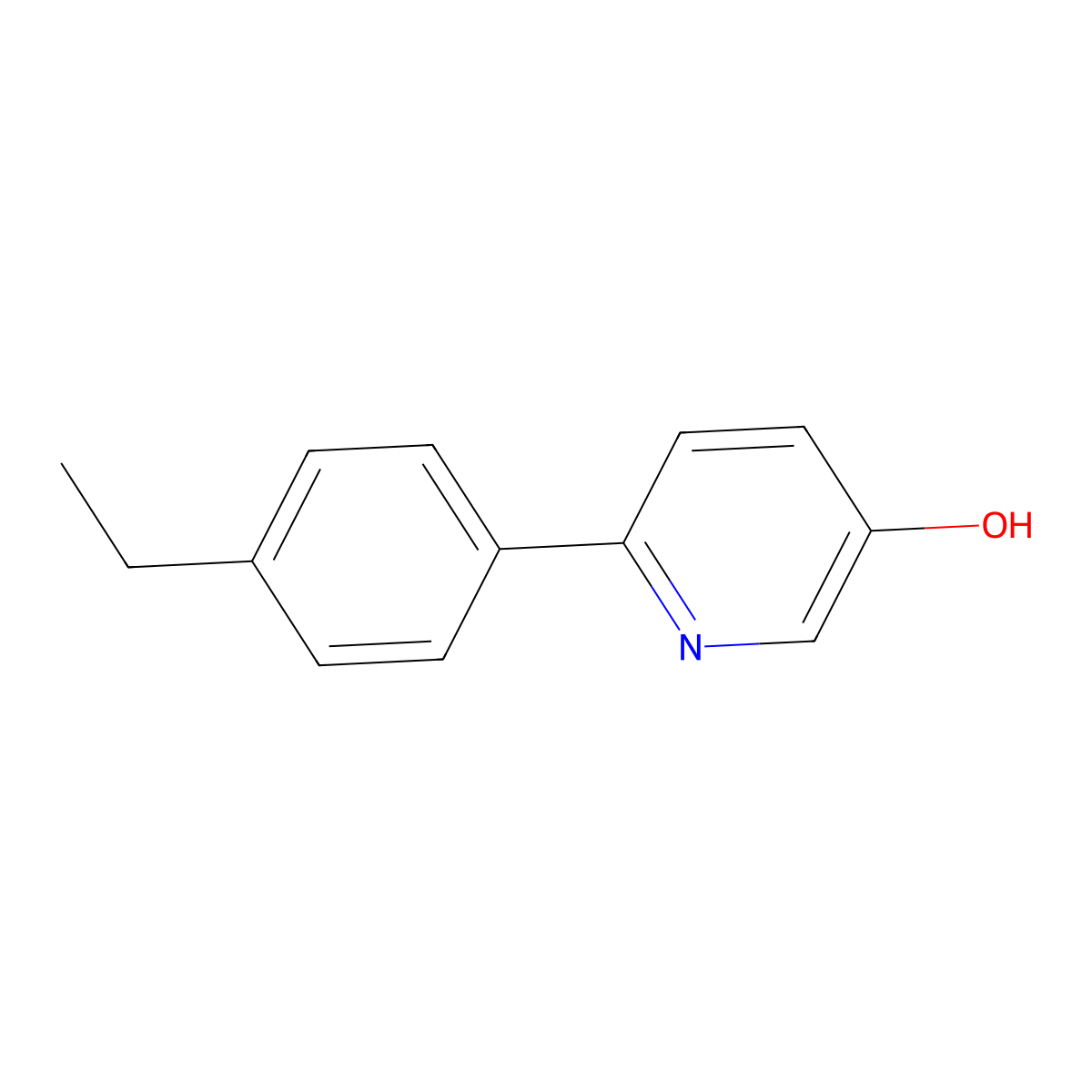 6-(4-Ethylphenyl)pyridin-3-ol molecular structure, CAS 1261900-25-7