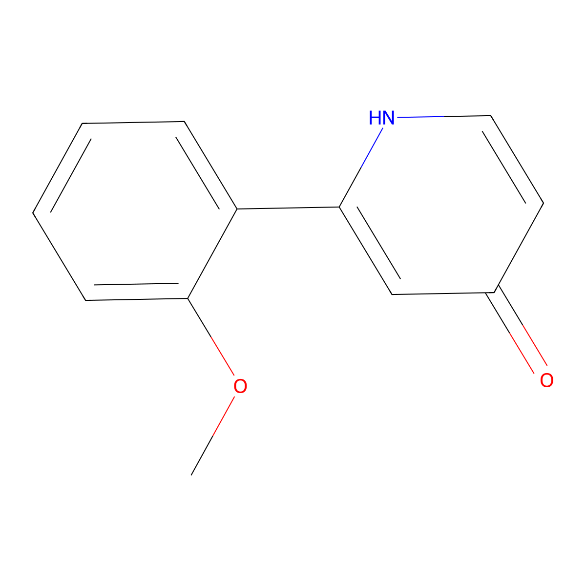 4-Hydroxy-2-(2-methoxyphenyl)pyridine molecular structure, CAS 1261900-33-7