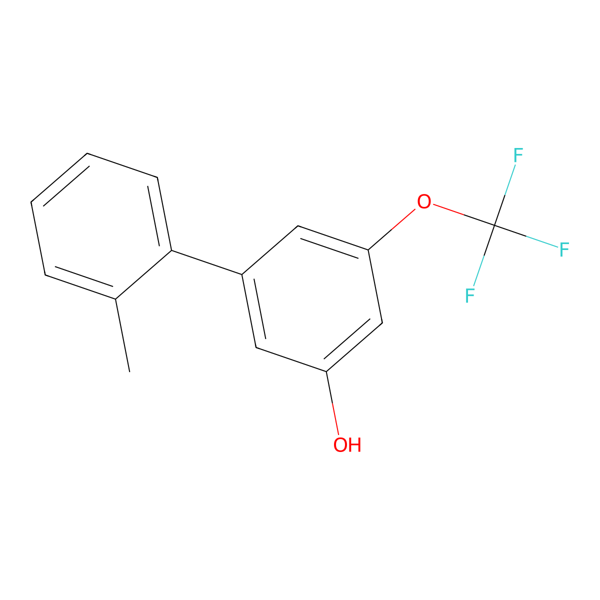 5-(2-Methylphenyl)-3-trifluoromethoxyphenol molecular structure, CAS 1261900-57-5